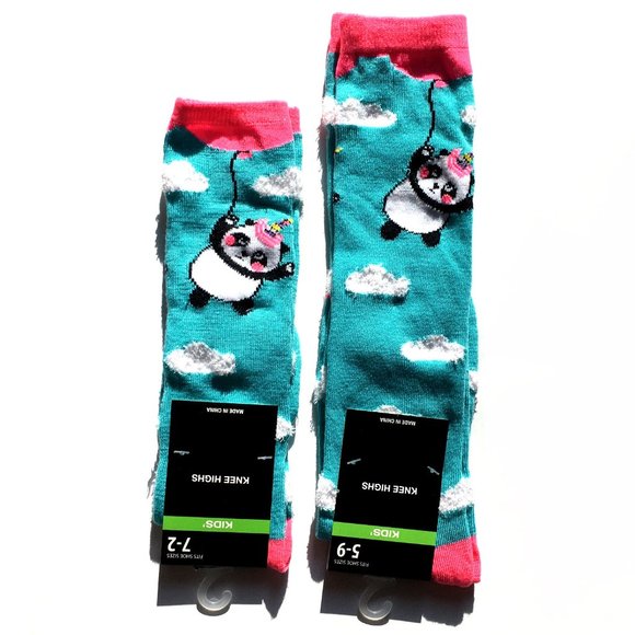 *3/$15* Fuzzy Panda/Balloon Knee High Socks - Picture 4 of 4